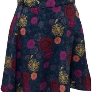 American Apparel nightbloom floral skater skirt XS/S blue/green/magenta/Y2K